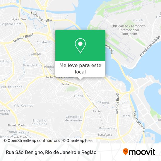 Rua São Benigno mapa