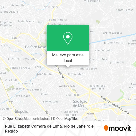 Rua Elizabeth Câmara de Lima mapa
