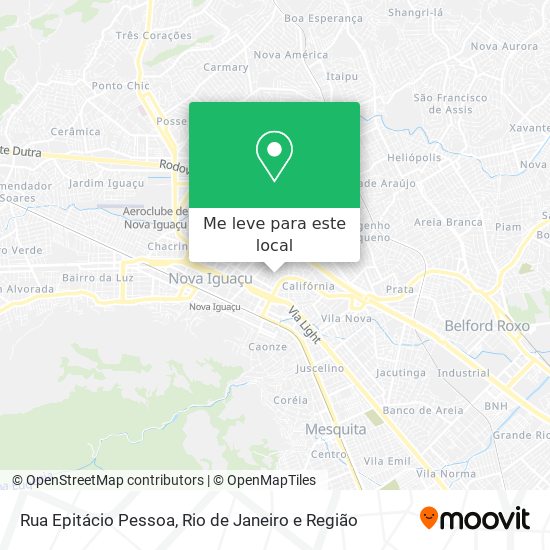 Rua Epitácio Pessoa mapa