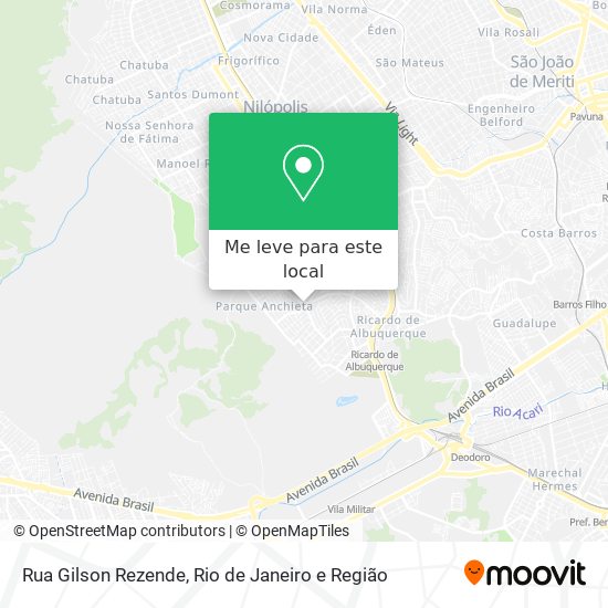 Rua Gilson Rezende mapa