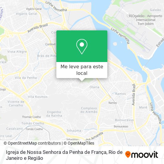 Igreja de Nossa Senhora da Penha de França mapa