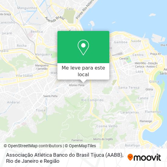 Associação Atlética Banco do Brasil Tijuca (AABB) mapa