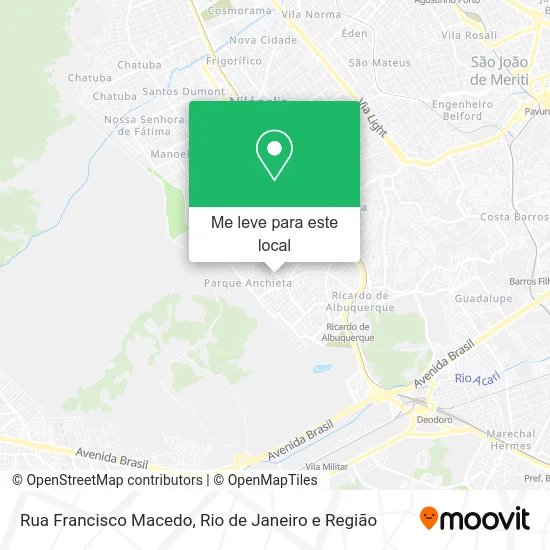 Rua Francisco Macedo mapa