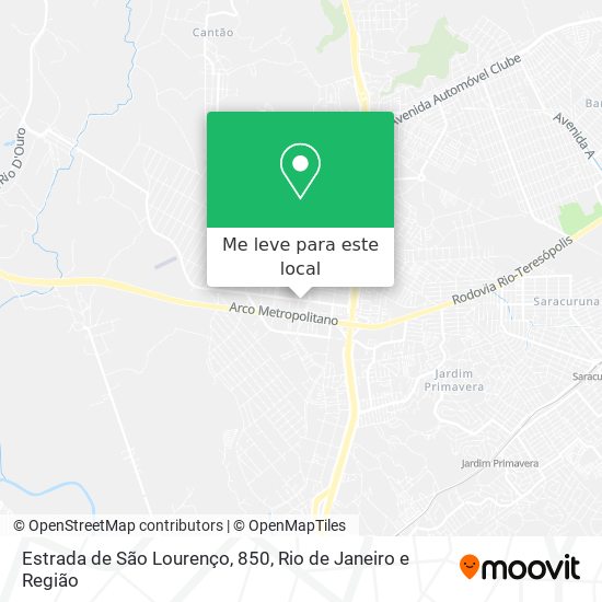 Estrada de São Lourenço, 850 mapa