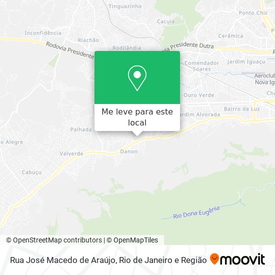 Rua José Macedo de Araújo mapa