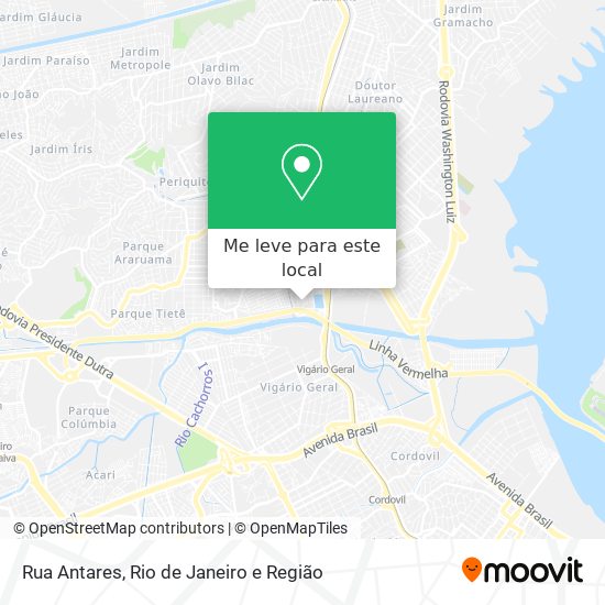 Rua Antares mapa