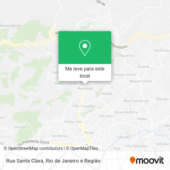 Rua Santa Clara mapa