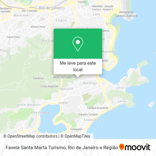 Favela Santa Marta Turismo mapa