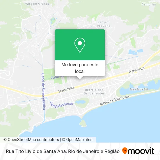 Rua Tito Lívio de Santa Ana mapa