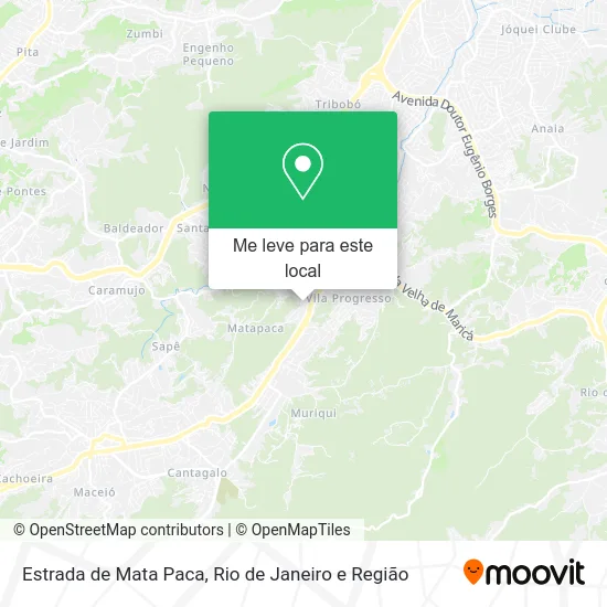 Estrada de Mata Paca mapa