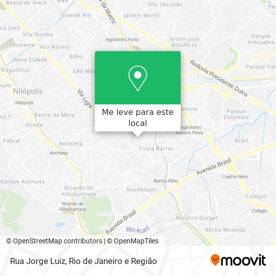 Rua Jorge Luiz mapa