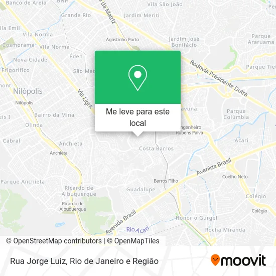 Rua Jorge Luiz mapa