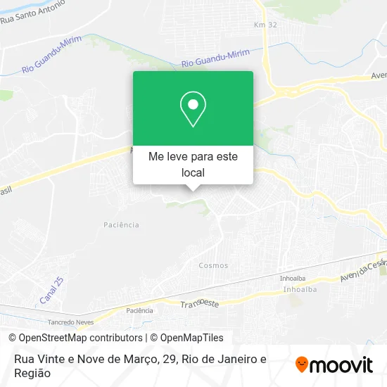 Rua Vinte e Nove de Março, 29 mapa