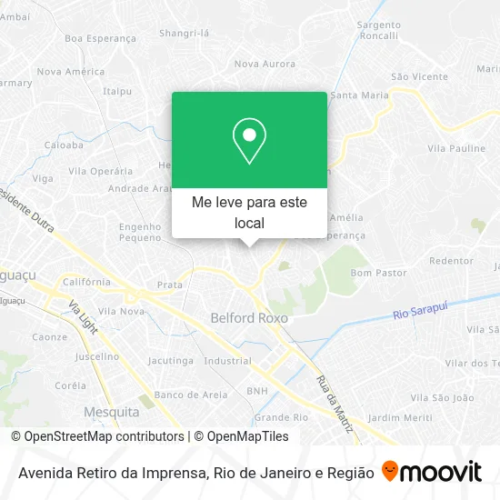 Avenida Retiro da Imprensa mapa