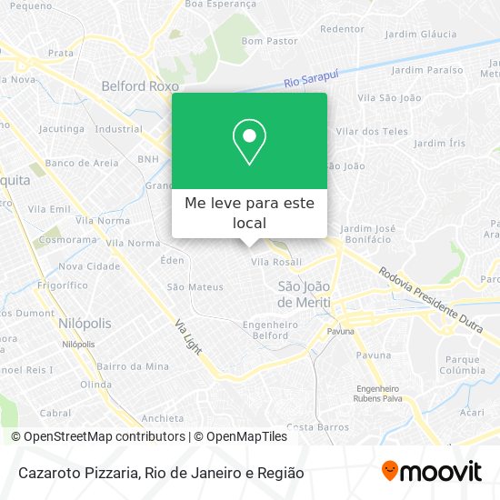 Cazaroto Pizzaria mapa
