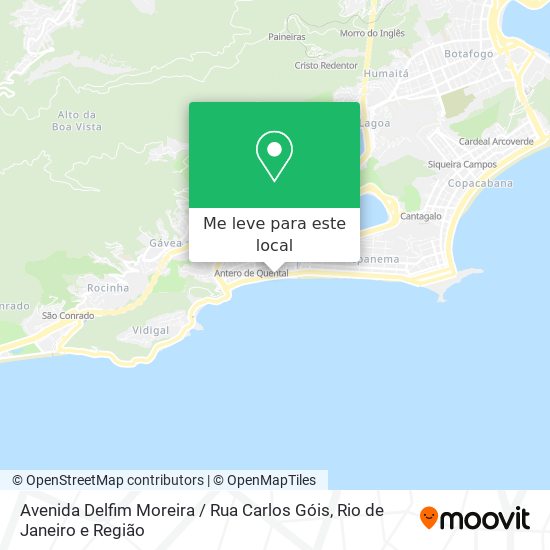 Avenida Delfim Moreira / Rua Carlos Góis mapa