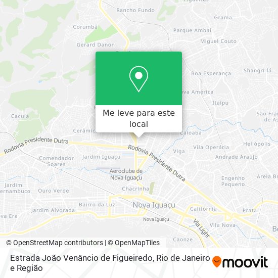 Estrada João Venâncio de Figueiredo mapa