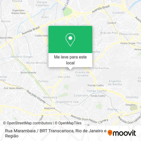 Rua Marambaia / BRT Transcarioca mapa