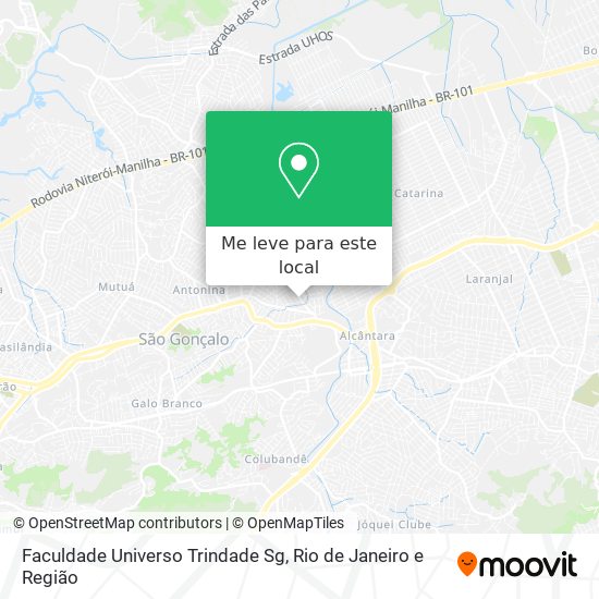 Faculdade Universo Trindade Sg mapa