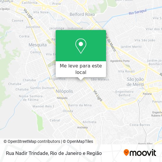 Rua Nadir Trindade mapa