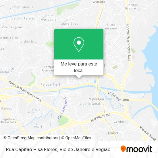 Rua Capitão Pisa Flores mapa