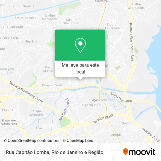 Rua Capitão Lomba mapa