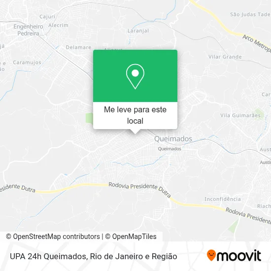 UPA 24h Queimados mapa
