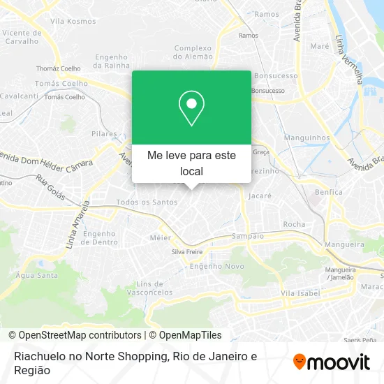 Riachuelo no Norte Shopping mapa