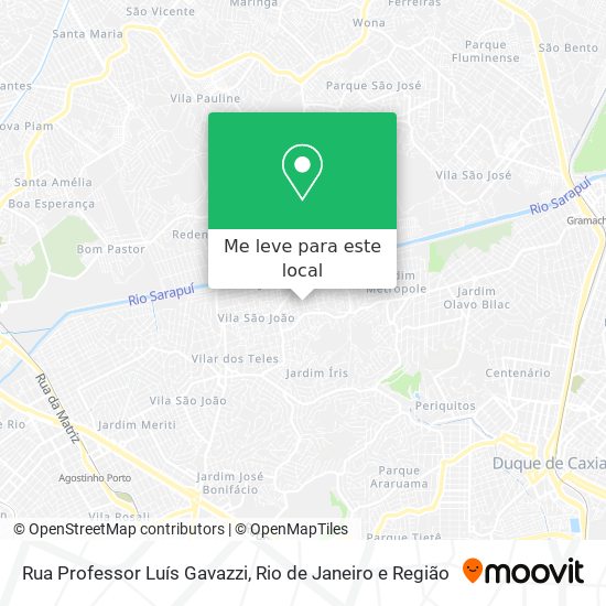 Rua Professor Luís Gavazzi mapa