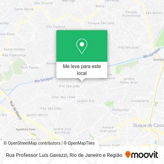 Rua Professor Luís Gavazzi mapa
