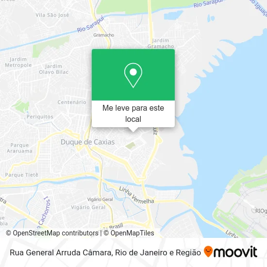Rua General Arruda Câmara mapa
