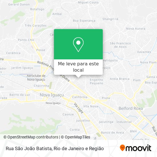 Rua São João Batista mapa