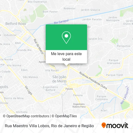 Rua Maestro Villa Lobos mapa
