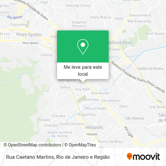 Rua Caetano Martins mapa