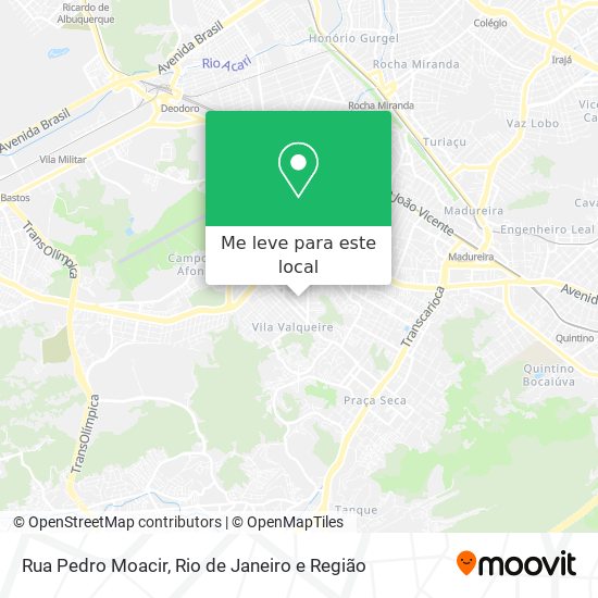 Rua Pedro Moacir mapa