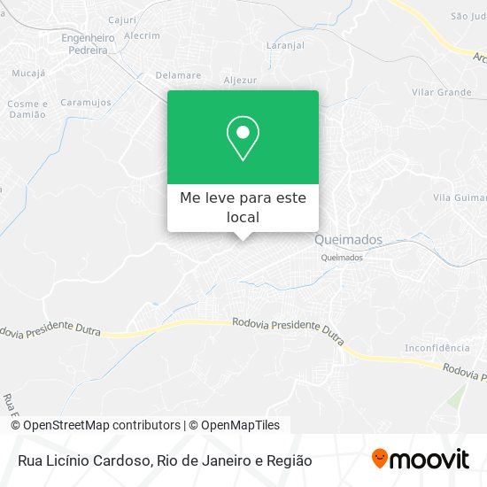 Rua Licínio Cardoso mapa