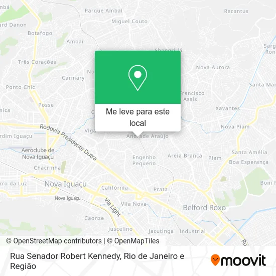 Rua Senador Robert Kennedy mapa