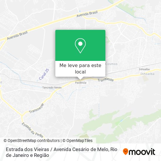 Estrada dos Vieiras / Avenida Cesário de Melo mapa