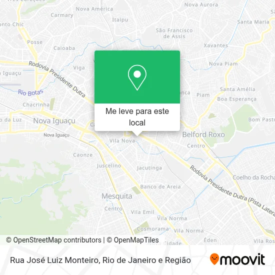 Rua José Luiz Monteiro mapa