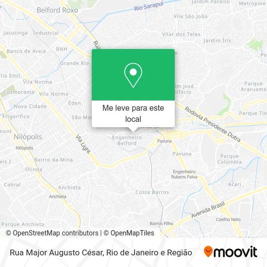 Rua Major Augusto César mapa