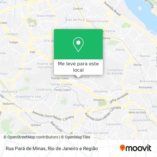 Rua Pará de Minas mapa