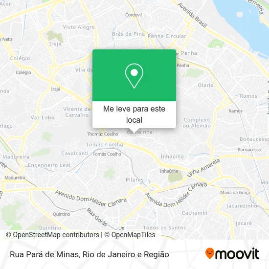 Rua Pará de Minas mapa