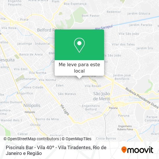 Piscina's Bar - Vila 40º - Vila Tiradentes mapa