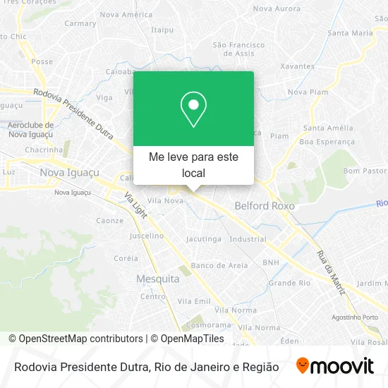Rodovia Presidente Dutra mapa