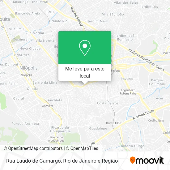 Rua Laudo de Camargo mapa