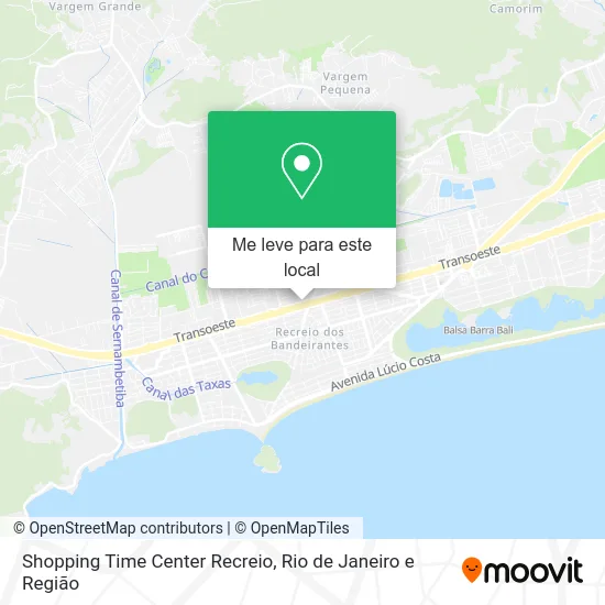 Shopping Time Center Recreio mapa