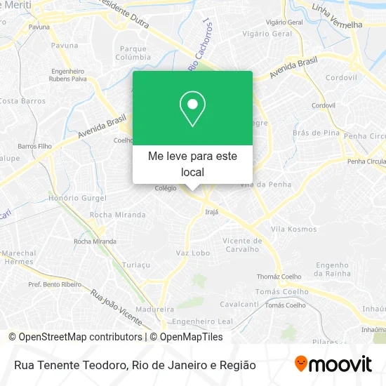 Rua Tenente Teodoro mapa