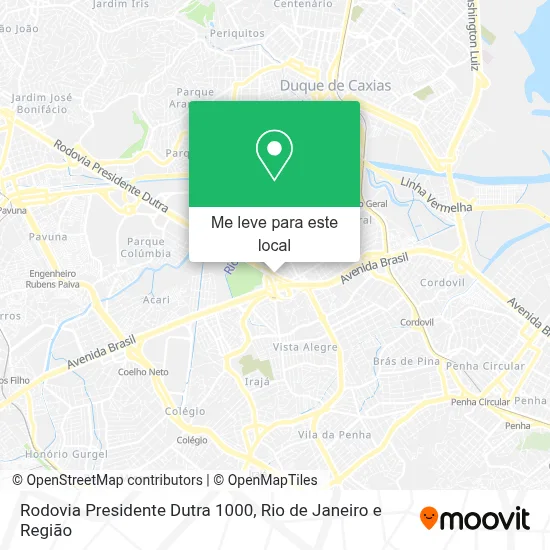 Rodovia Presidente Dutra 1000 mapa