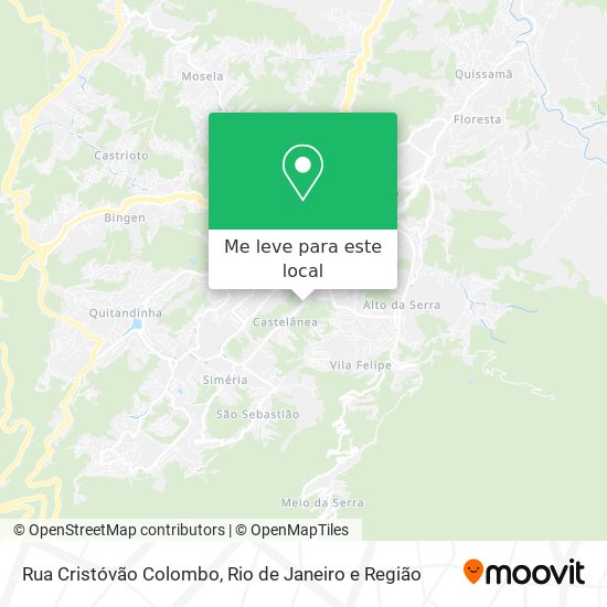 Rua Cristóvão Colombo mapa