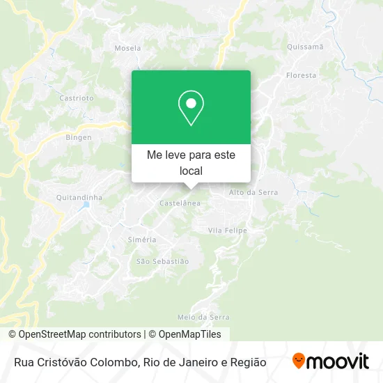 Rua Cristóvão Colombo mapa